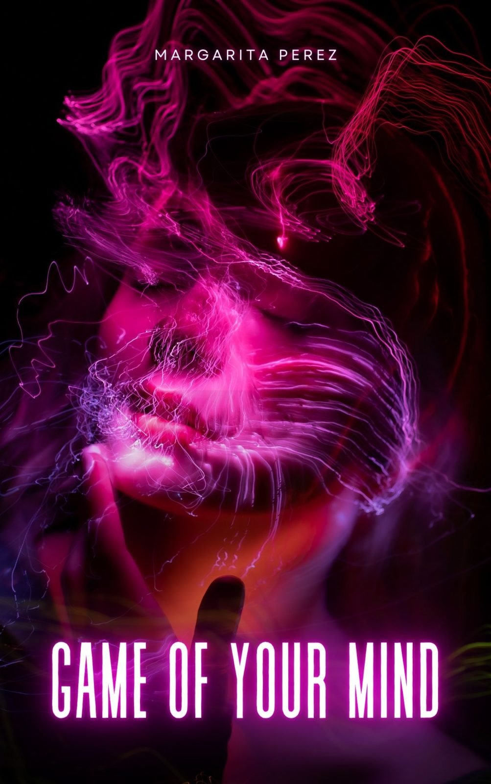 Abstract artwork titled 'Game of Your Mind' by Jonathan Baz, featuring vibrant colors and intricate patterns